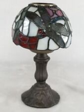 Tiffany Style Stained Glass Dragonfly Tea Lamp picture