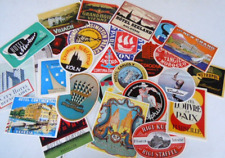 Vtg Repro World Hotel  Luggage Travel Stickers Labels Lot Of 10 + 1 Original picture
