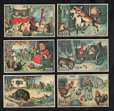 The Lion King Erdal German Cards Set 1928 Animals Fox Bear Chickens Fairy Story picture