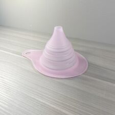Tupperware Flat-Out Funnel Round Collapsible Kitchen Tool Candy Floss Pink New picture
