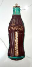 Vintage 1950's Coca Cola Bottle Tin Advertsing Thermometer by Robertson picture