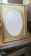 Vintage Shadow Box Picture Frame Gold Metal 5x7 Oval Photo, Wall Hanging, MCM picture