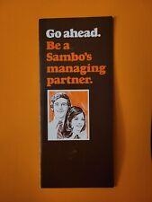 1970s SAMBO'S RESTAURANT Application For Mgmt. Super Rare picture