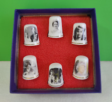 The Royal Family St. George’s Fine Bone China Thimbles 6 Piece Set picture