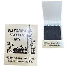 Vintage Matchbook Pistone's Italian Inn Virginia VA Unstruck 1970s picture