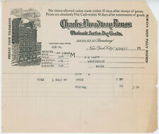 1917 Charles Broadway Rouss Billhead NY Wholesale Auction Dry Goods Auctioneer picture