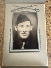 VTG PHOTO Young Military Man Portrait Gay soft frame silver weapon illustration picture