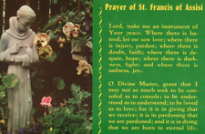 Prayer of ST. FRANCIS of ASSISI VTG Postcard/pc125 picture