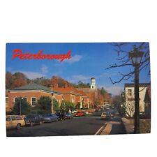 Postcard Peterborough New Hampshire Street View Chrome Unposted picture