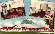 Port Royal MD-Maryland, Brown's Court, Advert, Vintage Postcard picture