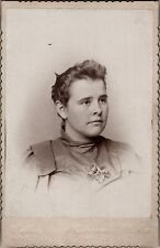Pensive Woman Antique Cabinet Card  Photo 1800s picture