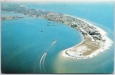 VINTAGE POSTCARD AERIAL VIEW OF THE CALOOSAHATCHEE RIVER FORT MYERS FLORIDA 1964 picture
