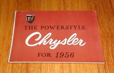 Original 1956 Chrysler Full Line Foldout Sales Brochure Windsor New Yorker picture