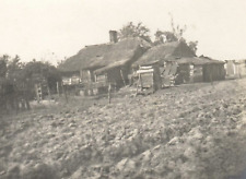 Vintage Real Photo Postcard RPPC Farm Homestead House Wood Log Cabin Buildings picture