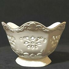Vintage Lenox Bowl White Reticulated Footed Gold Trim 1996 Limited Ed Preowned picture