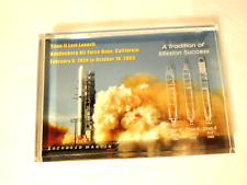 Titan II Missile Rocket Last Launch Acrylic Plaque Lockheed Martin 6 X 4-1/4 In. picture