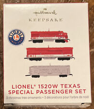2021 Hallmark Miniature Ornaments~ Lionel 1520 Texas Special Passenger Set~ NIB picture