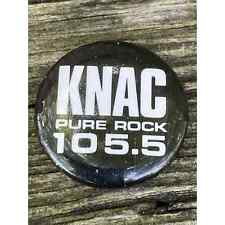 Vintage KNAC Pure Rock 105.5 Radio Station Button Badge Pin Pinback Los Angeles picture