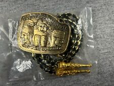 Vintage Masons Shriners Gold Tone Shrine & Scottish Rite Unity Shield With Rope picture