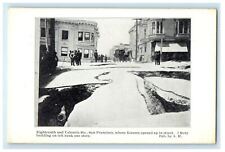 c1905s Fissures Opened Up at Eighteenth and Valencia Sts. California CA Postcard picture