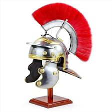 Medieval Century Red Crest Roman Centurion Gallic Smiths Helmet Solid Mild Steel picture