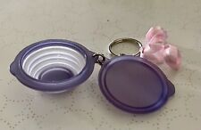 Tupperware Flat out Bowl Keychain In Purple picture
