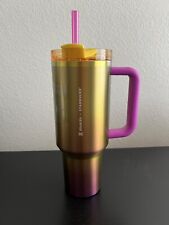 Limited 🔥 Starbucks Stanley Summer 2024 Sunset Gradient Quencher Pink & Gold picture