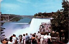 Scenic View American Falls Luna Island Rainbow Bridge New York Postcard Unused picture