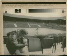 Darren Sargood works on the Centre Court at Wim... - Vintage Photograph 1231660 picture