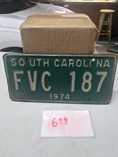 Vintage 1974 S.C. license Plate # FVC 187 picture