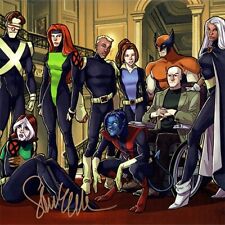 X-MEN EVOLUTION Signed ART PRINT Kitty Pryde WOLVERINE Professor X CYCLOPS Rouge picture