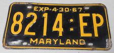 1967 Maryland truck license plate picture