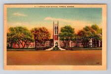 Topeka KS-Kansas, Topeka High School Vintage Souvenir Postcard picture