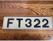 Cyprus 🇨🇾  license plate. European Raised Letters Tag #FT 322  Rare Cypriot picture
