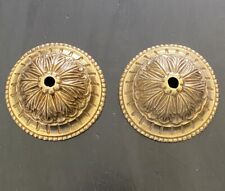 Pair of Brass Bronze Canopies 4 1/8