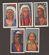 5 CARD UNCIRCULATED MINT 1927 Godfrey Phillips Red Indians Lot of( 5) & BONUS picture