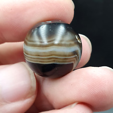 AA Antique Ancient INDO Himalaya Agate stone Bead Suleimani Agate 19.5mm picture