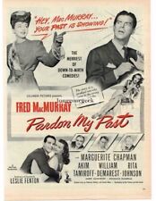 1945 Pardon My Past Fred MacMurray Marguerite Chapman Vintage Movie Print Ad  picture