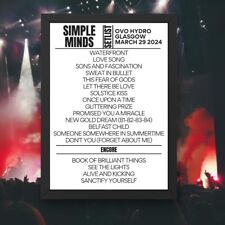 Simple Minds Glasgow March 29 2024 Setlist picture
