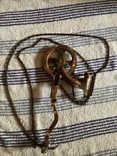 Antique Wall Mount Wheel vintage Chain Dumbwaiter Steampunk Art Pulley Iron Cast picture