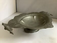 Large Vintage English Pewter Fruit Dish Or Centrepiece, 1.16 Kg Weight picture
