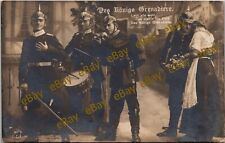 Postcard The King's Grenadiers; German Soldiers 1914-18 Pickelhaube RPPC  Fi picture