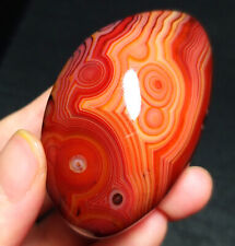 TOP 55G Natural Polished Silk Banded Lace Agate Crystal Stone Madagascar BT08 picture