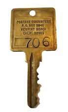 Vintage Newport Beach California Hotel Motel Room Key Cast Brass Room #706 3