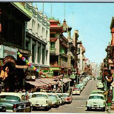 1957 San Francisco, CA Chinatown Downtown Grant Ave Shops Cars Chinese Food A224 picture