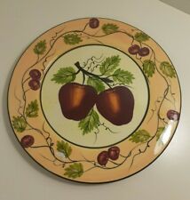 Casa Vero By ACK apple  Pattern Italian Glaze Pottery Dinner Platers 9 1/2 Inche picture