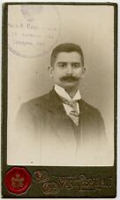 Jewish Pharmacist - Yankel Rabinovich Photo Id , Stavropol Gub. Russia 1914 CDV picture