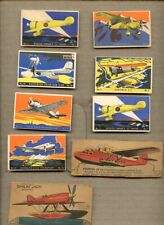 7 VINTAGE COLONEL ROSCOE TURNER HEINZ 57 AIRPLANE TRADING CARDS AIR RACER PLANES picture
