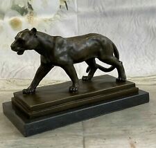 Bronze auf Marmor Raubkatze Gepard Leopard Jaguar Panther Puma Tiger Statue Art picture