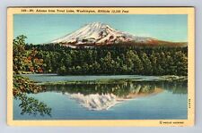 Mt Adams WA-Washington, Trout Lake, Antique Vintage c1943 Postcard picture